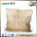 Milk Goat Fur Skin Cushion Cover Dyed Single Color Grey